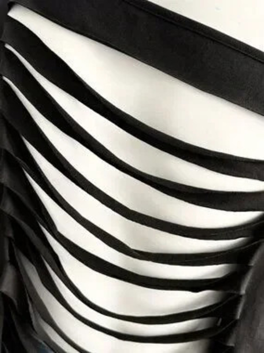 Black Casual Women's Skeleton Cut Out Backless T-Shirt